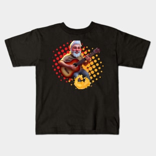 Gnome Musicians Guitar Halftone Splash Kids T-Shirt